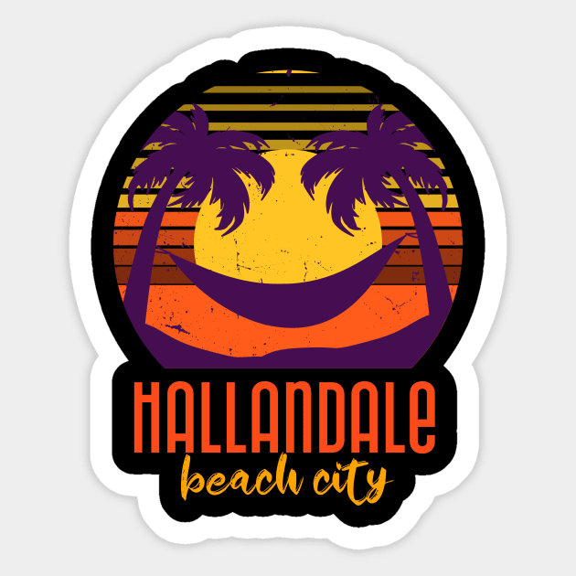 Hallandale Beach City Sticker by Be Yourself Tees